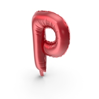 Balloon Letter P Red PNG & PSD Images
