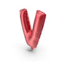 Balloon Letter V Red PNG & PSD Images