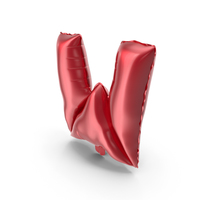 Balloon Letter W Red PNG & PSD Images