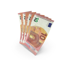 Handful of 10 Euro Banknote Bills PNG & PSD Images