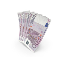 Handful of 500 Euro Banknote Bills PNG & PSD Images