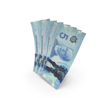 Handful of 5 Canadian Dollar Banknote Bills PNG & PSD Images