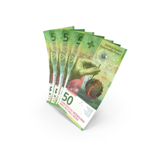 Handful of 50 Swiss Franc Banknote Bills PNG & PSD Images