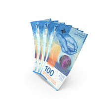 Handful of 100 Swiss franc Banknote Bills PNG & PSD Images