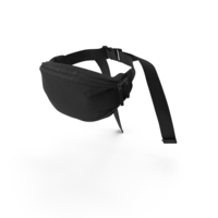 Waist Bag Leather Black PNG & PSD Images