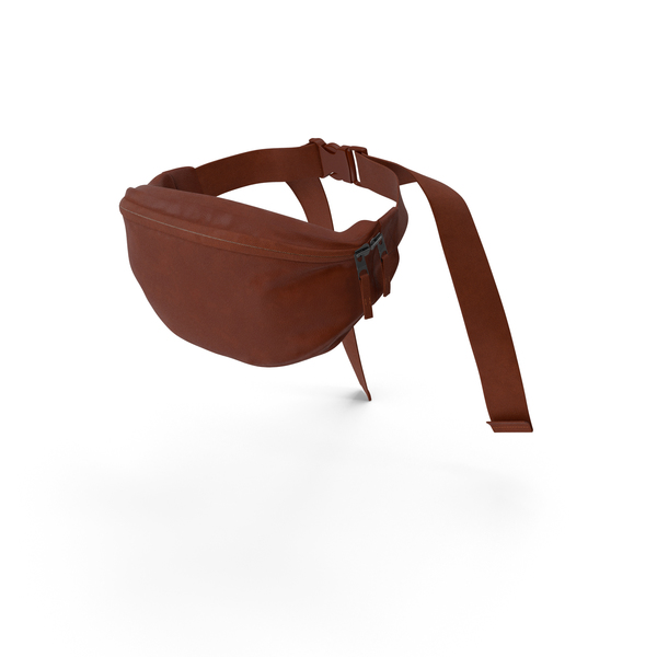 Waist Bag Leather Brown PNG & PSD Images