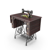Antique Singer Sewing Machine PNG & PSD Images