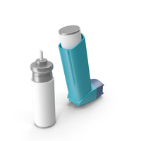 Turquoise Asthma Inhaler PNG & PSD Images