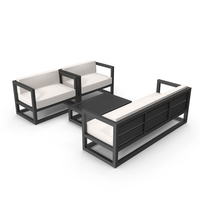 Set of Outdoor Sofas and Table PNG & PSD Images