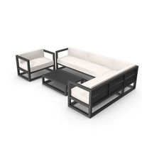 Set of Outdoor Sofas and Table PNG & PSD Images