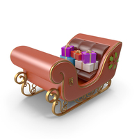 Christmas Sleigh 02 PNG & PSD Images