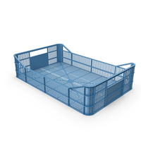 Plastic Crate Blue PNG & PSD Images