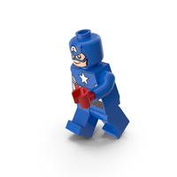 Lego Captain America Running PNG & PSD Images
