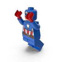 Lego Captain America Jumping PNG & PSD Images
