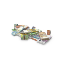 Pile of Euro Stacks PNG & PSD Images