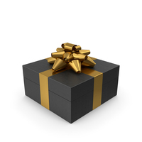 Gift Box Black Gold PNG & PSD Images
