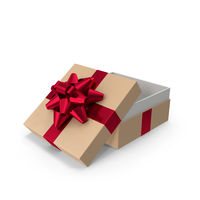 Gift Box With Bow Opened PNG & PSD Images