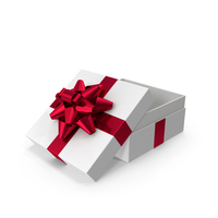 Gift Box Opened White Red PNG & PSD Images