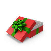 Gift Box Opened Red Green PNG & PSD Images