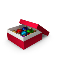 Red Box With Ornaments PNG & PSD Images