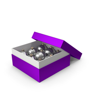 Purple Box With Ornaments PNG & PSD Images