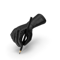 Glove Holding a Black Pencil PNG & PSD Images