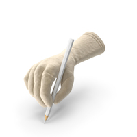 Glove Holding a White Pencil PNG & PSD Images