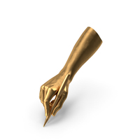 Golden Hand Holding a Golden Pen PNG & PSD Images