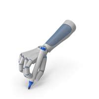 RoboHand Holding a Blue Marker Pen PNG & PSD Images