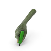 Creature Hand Holding a Green Highlight Marker PNG & PSD Images