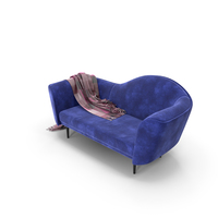 Blue Velvet Sofa PNG & PSD Images
