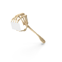 Skeleton Hand Holding a Blank Card PNG & PSD Images