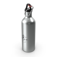 Aluminium Sports Bottle Silver PNG & PSD Images