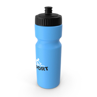 Sports Bottle Blue With Black Cap PNG & PSD Images