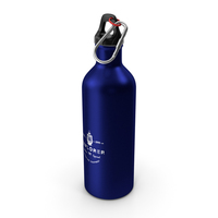 Aluminium Sports Bottle Blue PNG & PSD Images