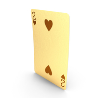 Golden Playing Cards 2 of Hearts PNG & PSD Images