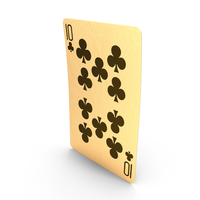 Golden Playing Cards 10 of Clubs PNG & PSD Images