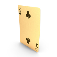 Golden Playing Cards 2 of Clubs PNG & PSD Images