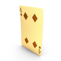 Golden Playing Cards 4 of Diamonds PNG & PSD Images