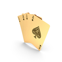 金色扑克牌aces png＆psd图像