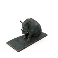 Sculpture Sitting Rhino PNG & PSD Images