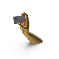 Golden Hand Holding a Credit Card PNG & PSD Images