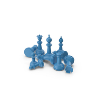 Chess Pieces Blue PNG & PSD Images