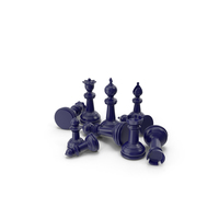 Chess Pieces Dark Blue PNG & PSD Images
