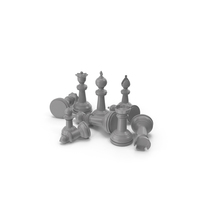 Chess Pieces Grey PNG & PSD Images