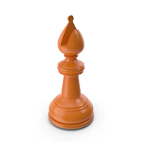 Chess Bishop Orange PNG & PSD Images