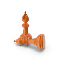 Chess Bishop Orange PNG & PSD Images