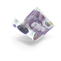 20 UK Pound Sterling Banknote Bill PNG & PSD Images