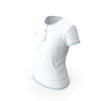 Female Crew Neck Worn With Tag White and Blue PNG & PSD Images