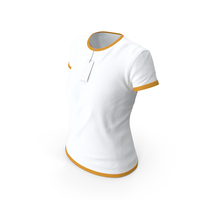 Female Crew Neck Worn With Tag White and Orange PNG & PSD Images
